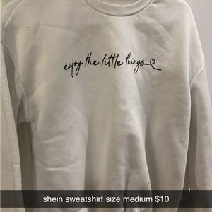 Shein Kids White Sweatshirt